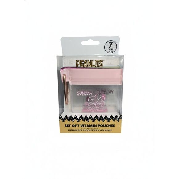 NEW Trudy’s Hallmark Exclusive Peanuts Vitamin Organizing Pouches - Picture 1 of 2